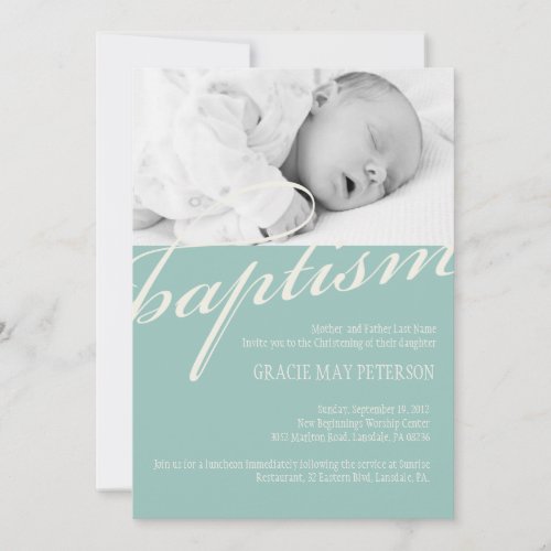 Modern Baby Baptism Invitation