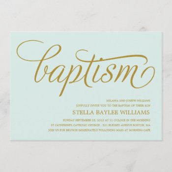 Modern Baby | Baptism Invitation by FINEandDANDY at Zazzle