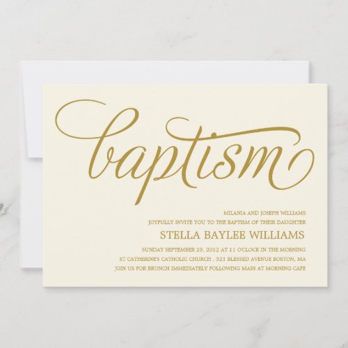MODERN BABY | BAPTISM INVITATION 5" X 7" INVITATION CARD
