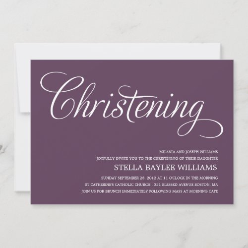 MODERN BABY | CHRISTENING INVITATION
