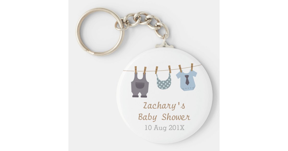 Modern Baby Clothes Baby Boy Shower Party Favors Keychain