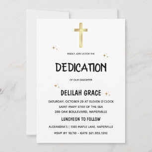 modern baby dedication invitations