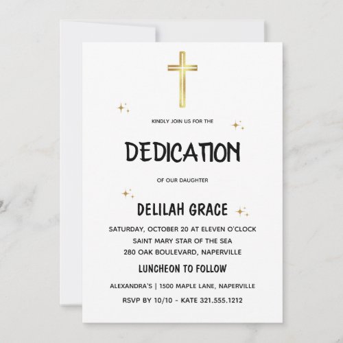 modern baby dedication invitations