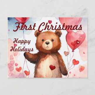 Modern Baby First Christmas Card