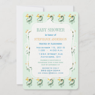 Modern Baby Gender Neutral Baby Buggy Shower Invitation