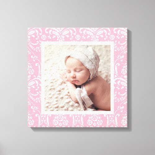 Modern Baby Girl Photo Collage Canvas