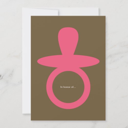 Modern Baby Girl Shower Invitation - Pink &amp; Brown
