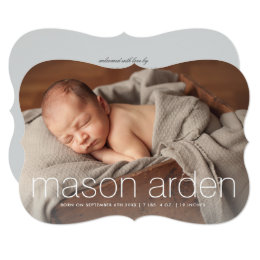 baby name announcement card