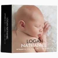 Modern Baby Photo Album - Black