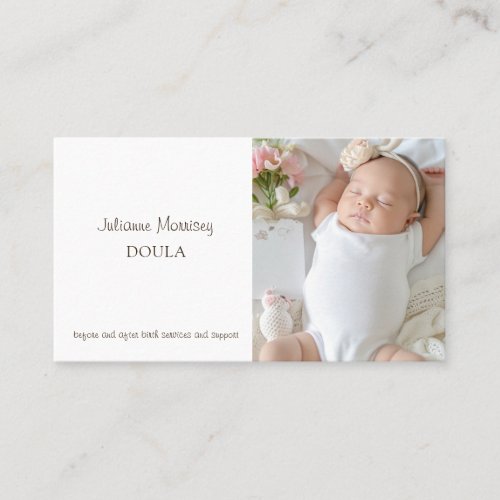 Modern Baby Photo Doula Midwife Business Card