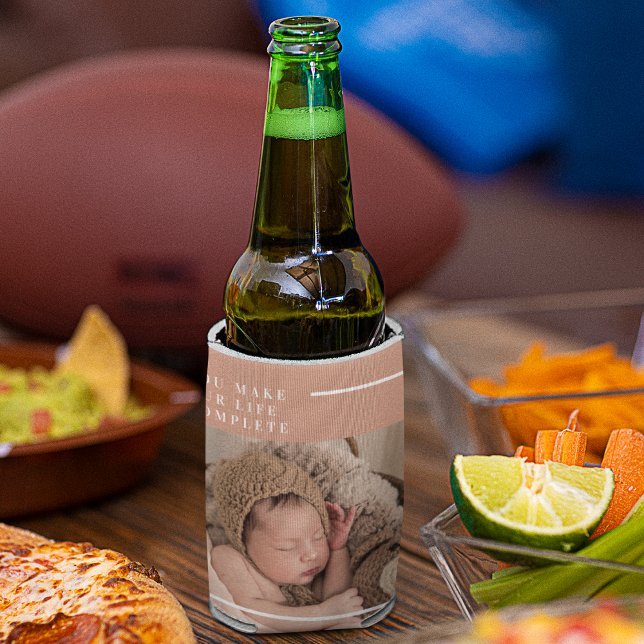 Modern Baby Photo | You Make My Life Complete Gift Can Cooler (Creator Uploaded)