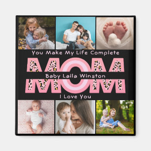 Modern Baby Photo You Make My Life Complete Gift Magnet