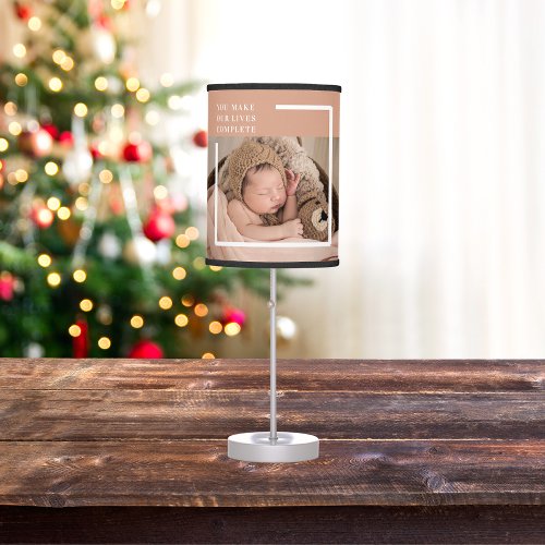 Modern Baby Photo  You Make My Life Complete Gift Table Lamp