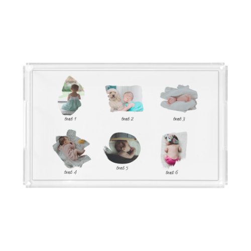 Modern Baby Photos Collage Acrylic Tray