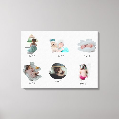 Modern Baby Photos Collage Canvas Print