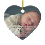 Modern Baby Photos First Christmas Ceramic Ornament Modern Baby Photos First Christmas Ceramic Ornament