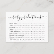 Modern Baby Prediction Card for Baby Shower