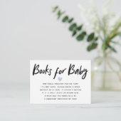 Modern Baby Shower Blue | Book Request Enclosure Card (Standing Front)