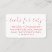 Modern Baby Shower Book Request Enclosure Card (Front)