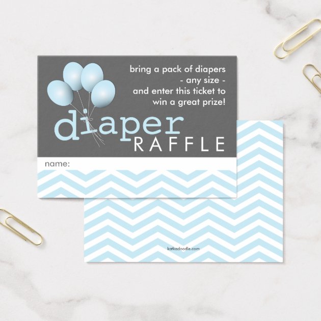 Modern Baby Shower Diaper Raffle Ticket Insert