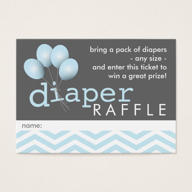 Modern Baby Shower Diaper Raffle Ticket Insert