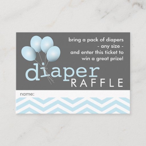Customizable Modern Baby Shower Diaper Raffle Ticket Insert Business Cards