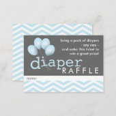 Modern Baby Shower Diaper Raffle Ticket Insert (Front/Back)