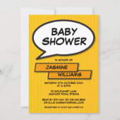 Modern Baby Shower Fun Photo Gender Neutral Invitation (Front)