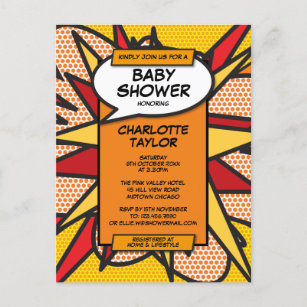 Modern Baby Shower Gender Reveal Fun Photo Invitation Postcard