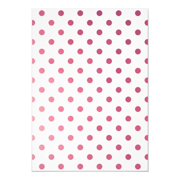 Modern Baby Shower Girly Magenta Pink Polka Dots Invitation