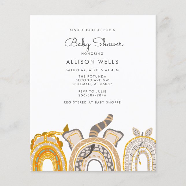 Modern Baby Shower Invitation  (Front)