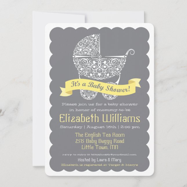 Modern Baby Shower Invitation (Front)