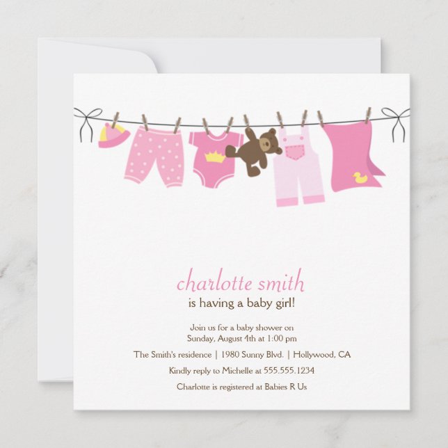 Modern Baby Shower Invitation (Front)