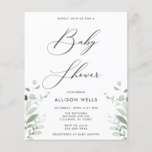 Modern Baby Shower Invitation Flyer