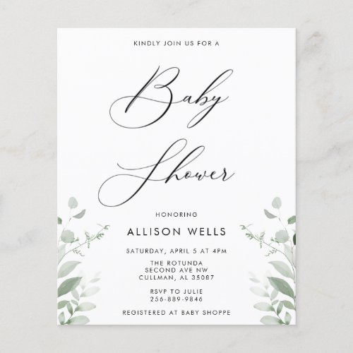 Modern Baby Shower Invitation Flyer