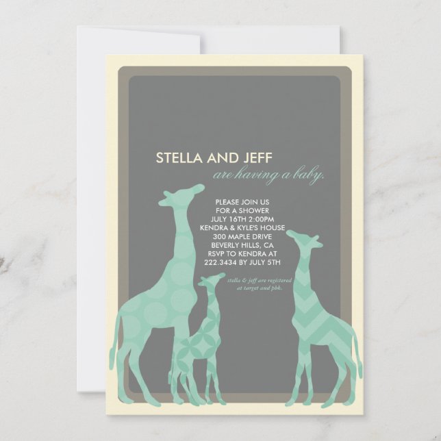 Modern Baby Shower Invitation | No. 2 (Front)
