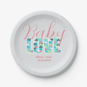 Modern Baby Shower Paper Plate