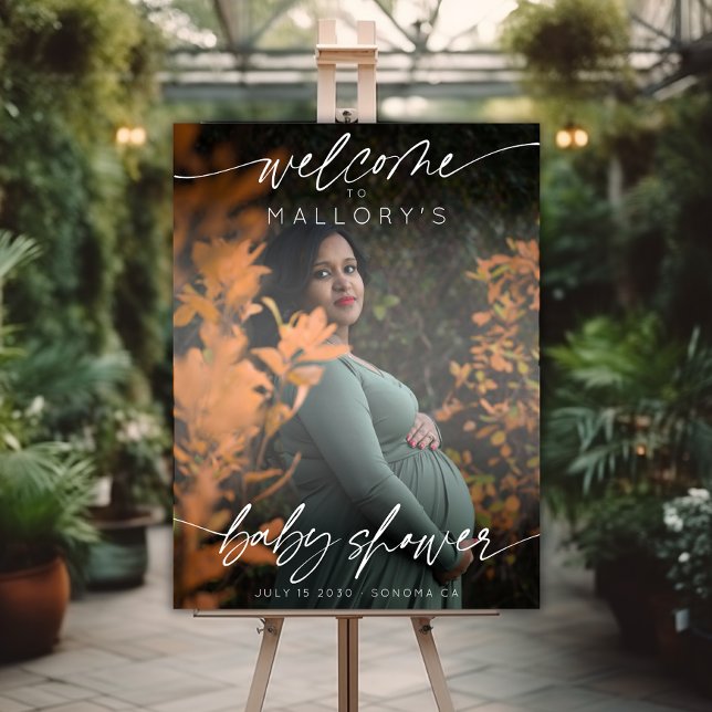 Modern Baby Shower Photo Welcome Foam Board (Creator Uploaded)