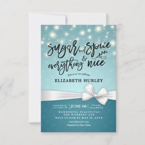 Modern Baby Shower Sugar  Spice  Everything Nice Invitation