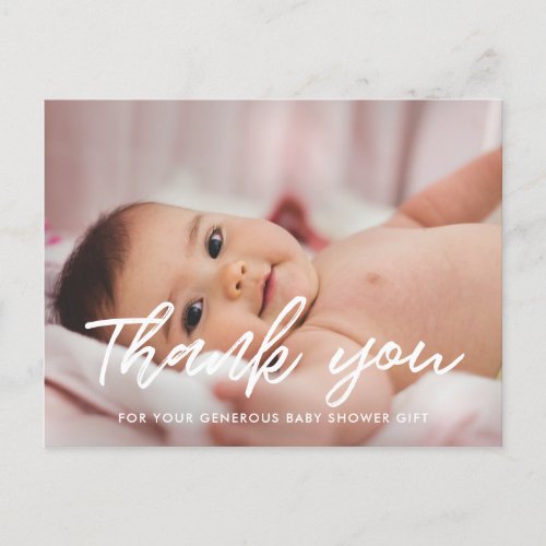 Modern baby shower thank you photo