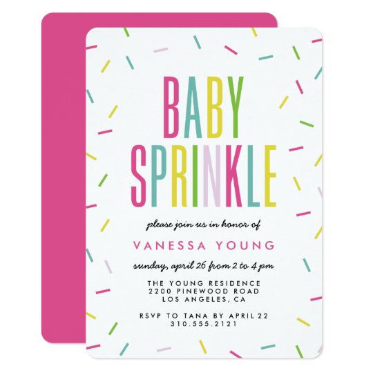 Modern Baby Sprinkle Shower Invitations Zazzle