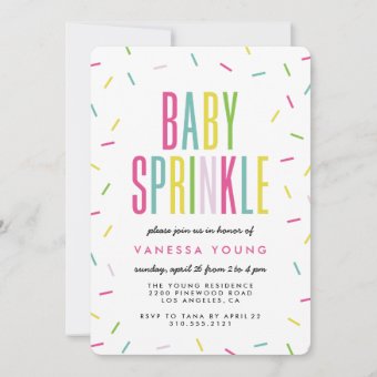 Modern Baby Sprinkle Shower Invitations | Zazzle