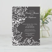 Modern Baby's Breath Floral Bridal Shower Invitation | Zazzle