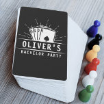 Modern Bachelor Party Grooms Name Casino | Black  Poker Cards<br><div class="desc">Modern Bachelor Party Grooms Name Casino | Black Playing Cards</div>