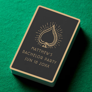 Modern Bachelor Party Groomsmen Wedding Party Gift Poker Cards