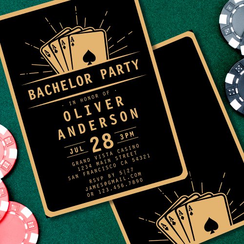 Modern Bachelor Party Poker Playing Card Casino