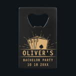 Modern Bachelor Party Poker Playing Card Casino Credit Card Bottle Opener<br><div class="desc">Modern Bachelor Party Poker Playing Card Casino Credit Card Bottle Opener</div>