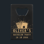Modern Bachelor Party Poker Playing Card Casino Credit Card Bottle Opener<br><div class="desc">Modern Bachelor Party Poker Playing Card Casino Credit Card Bottle Opener</div>