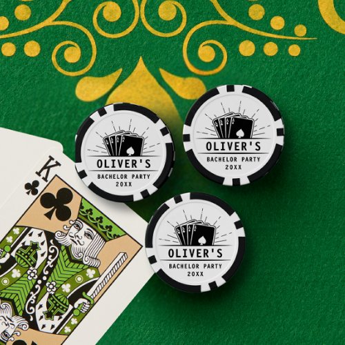 Modern Bachelor Party Poker Playing Card Casino Poker Chips