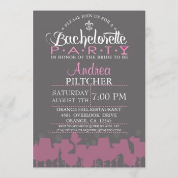 Modern Bachelorette Party Invite by SERENITYnFAITH at Zazzle